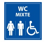 Panneau WC PMR Mixte – Toilettes accessibles Homme  Femme