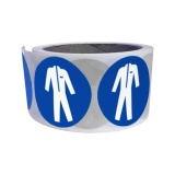 Rouleau de pictos - Vêtements protection obligatoire - M010 100 mm