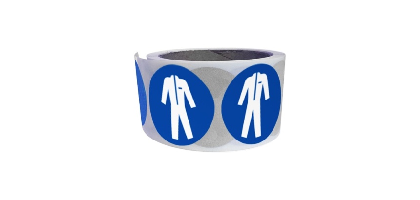 Rouleau de pictos - Vêtements protection obligatoire - M010