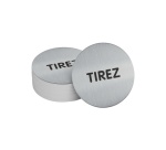 Pictogramme rond de porte - Tirez - 83 mm - Acier brossé