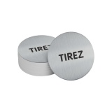 Pictogramme rond de porte - Tirez - 83 mm - Acier brossé