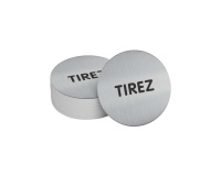Pictogramme rond de porte - Tirez - 83 mm - Acier brossé