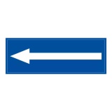 Panneau d'orientation - Picto sens Flèche à gauche - 210x75 mm PVC 2 mm