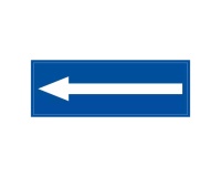 Panneau d'orientation - Picto sens Flèche à gauche - 210x75 mm PVC 2 mm