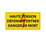 Adhésif -Haute tension, défense d'entrer, danger de mort -ISO 7010