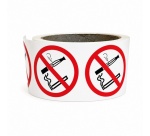 Rouleau de pictos - Interdiction fumer vapoter - P002 - ISO 7010