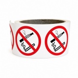 Rouleau de pictos - Interdiction fumer vapoter - P002 - ISO 7010 100 mm
