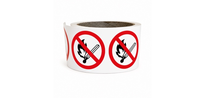Pictogrammes adhésifs Flammes nues interdites P003 – ISO 7010