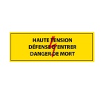 Adhésif -Haute tension, défense d'entrer, danger de mort -ISO 7010
