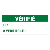 Étiquettes remplissables - VÉRIFIÉ LE - 38x16 mm - 350 ex