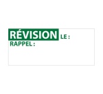 Étiquettes adhésives - Contrôle REVISION - 38x16 mm - 350 ex