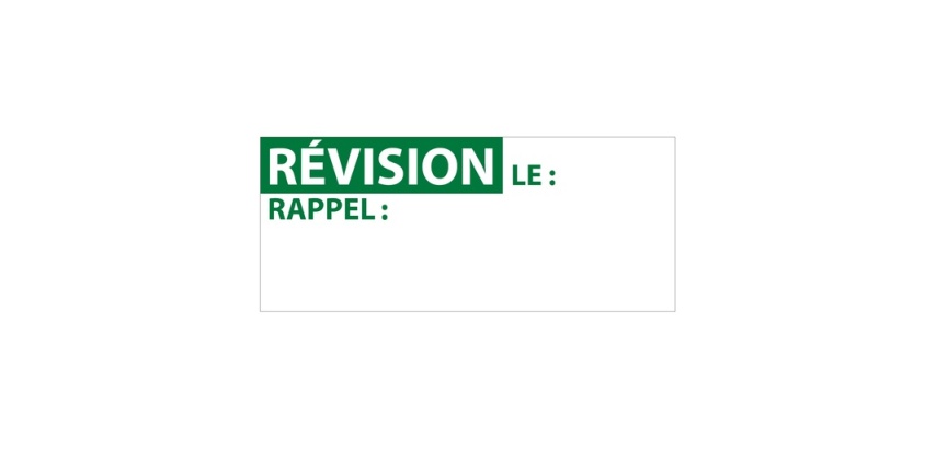 Étiquettes adhésives - Contrôle REVISION - 38x16 mm - 350 ex