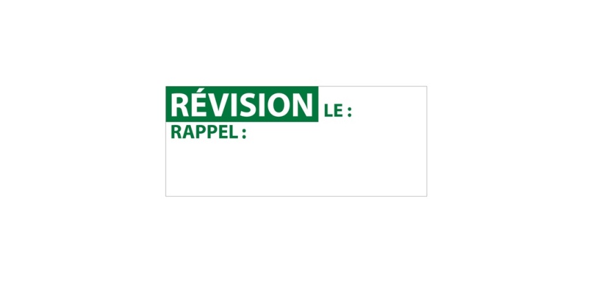 Étiquettes adhésives - Contrôle REVISION - 38x16 mm - 350 ex
