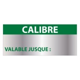 Étiquettes - Contrôle CALIBRE Alu 38x16mm - 350 unités