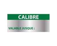 Étiquettes - Contrôle CALIBRE Alu 38x16mm - 350 unités