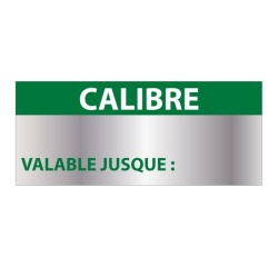 Étiquettes - Contrôle CALIBRE Alu 38x16mm - 350 unités