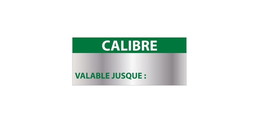 Étiquettes - Contrôle CALIBRE Alu 38x16mm - 350 unités