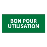 Étiquettes contrôle - Bon pour utilisation - 350 pièces