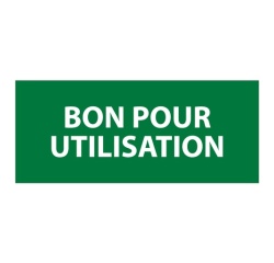 Étiquettes contrôle - Bon pour utilisation - 350 pièces