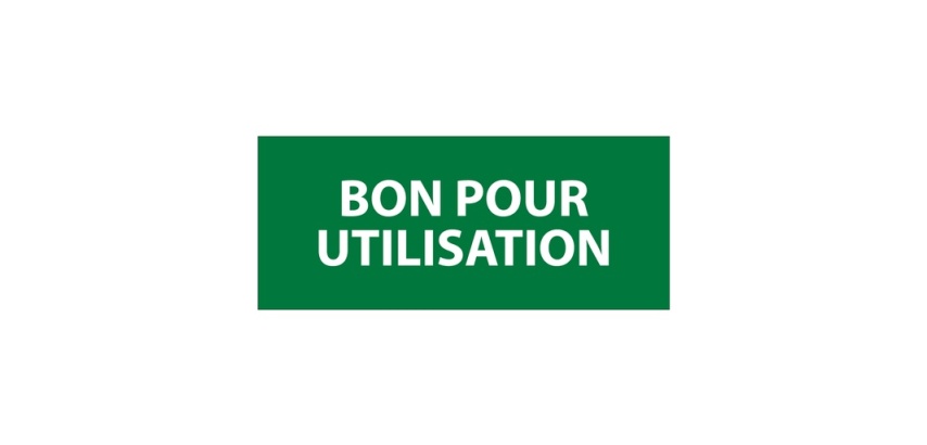 Étiquettes contrôle - Bon pour utilisation - 350 pièces