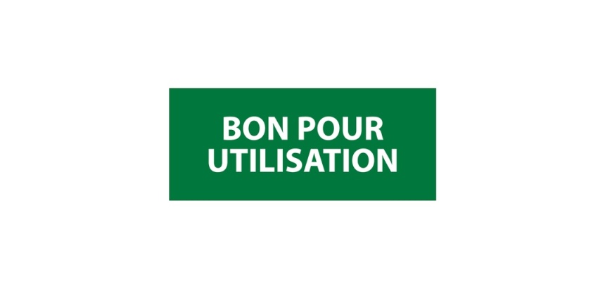 Étiquettes contrôle - Bon pour utilisation - 350 pièces
