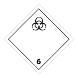 Panneau de transport adr 6 - Matières infectieuses - Norme ADR 250 x 250 mm Plaque magnétique
