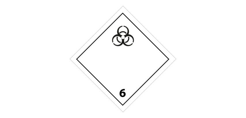 Panneau de transport adr 6 - Matières infectieuses - Norme ADR