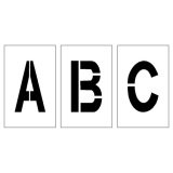 Pochoirs pour marquage au sol - Lot de 26 Lettres - PVC Souple Hauteur: 300 mm