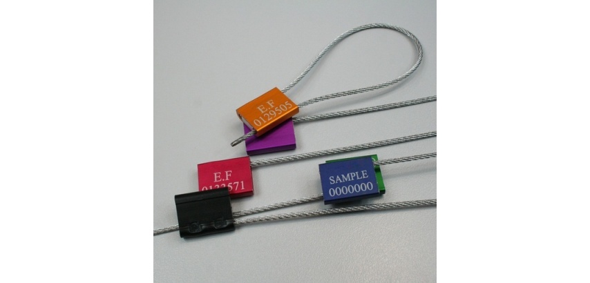 Scellés de Sécurité à Câble TECSEAL - Aluminium - Lot de 25 Bleu 1 5 mm
