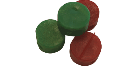 Plombs à sceller - Polystyrène, Diamètre 9 mm - Par 1000 Rouge