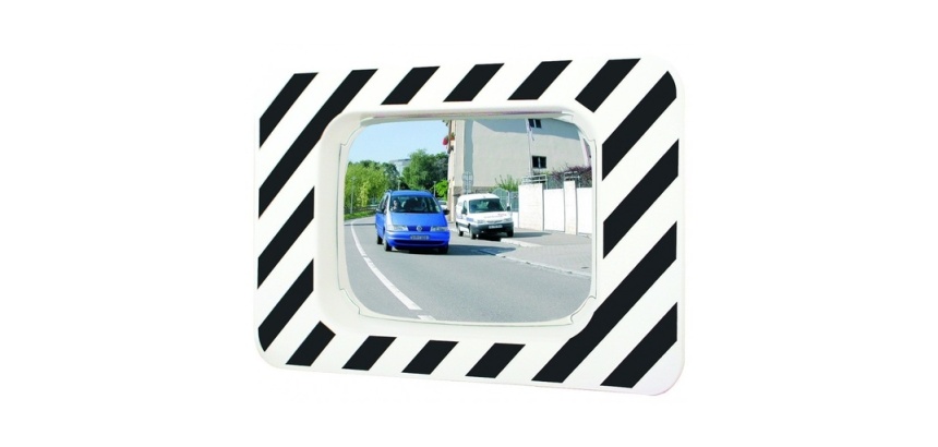 Miroir pour voie publique incassable - rectangulaire incassable 600x400mm