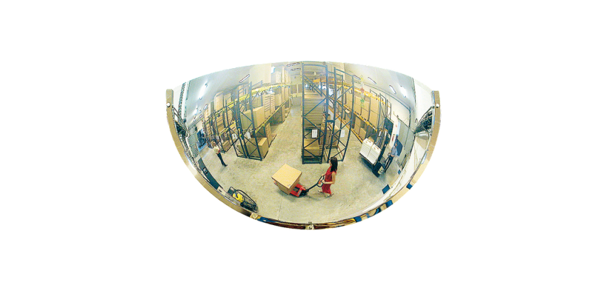 Miroir hémisphérique 180° – Sécurité industrielle – Polymir
