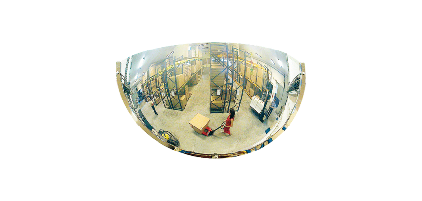 Miroir hémisphérique 180° – Sécurité industrielle – Polymir