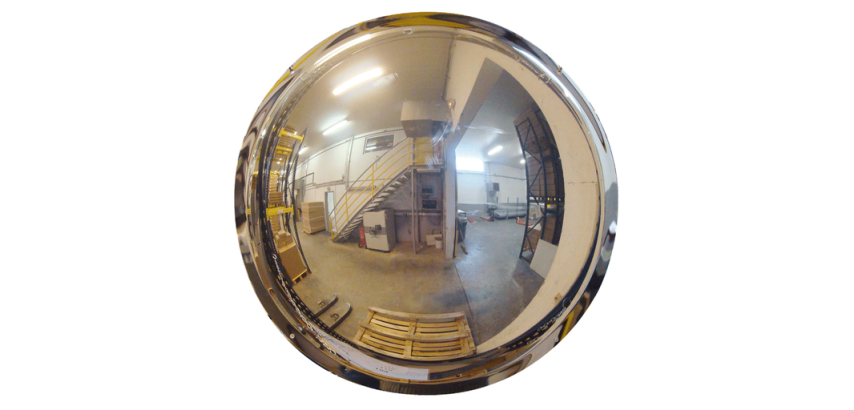 Miroir de sécurité Hémisphérique - Polymir anti-uv - incassable