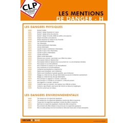 Poster CLP Mentions de danger H - Papier 250 g/m² Plastifié - A3
