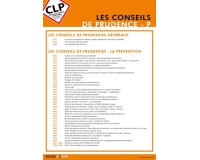 Poster - Conseils Prudence  Pictos Danger - Plastifié