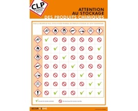 Poster - Incompatibilités Stockage Produits Chimiques - Plastifié