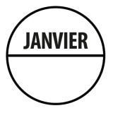 Rouleau de Pastilles d'inventaire "Janvier" - Ø 40 mm - 500 ex
