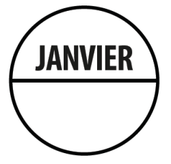 Rouleau de Pastilles d'inventaire "Janvier" - Ø 40 mm - 500 ex