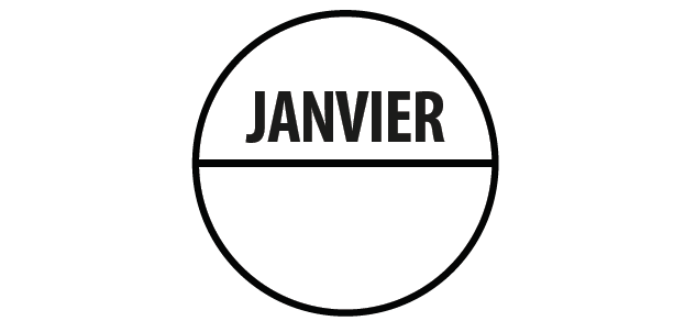 Rouleau de Pastilles d'inventaire "Janvier" - Ø 40 mm - 500 ex