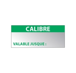 Étiquettes - Contrôle CALIBRE Alu 38x16mm - 350 unités