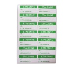 Étiquettes contrôle "ÉTALONNÉ LE" - 38 x 16mm - Polymère - 350 ex