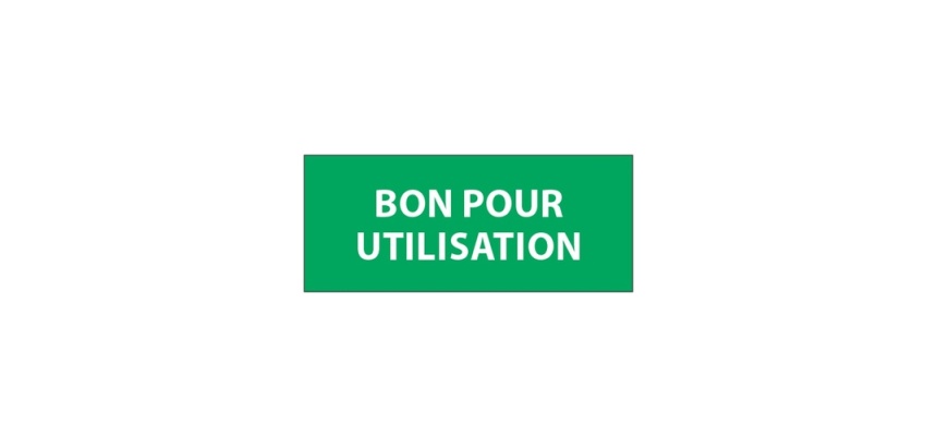 Étiquettes contrôle - Bon pour utilisation - 350 pièces
