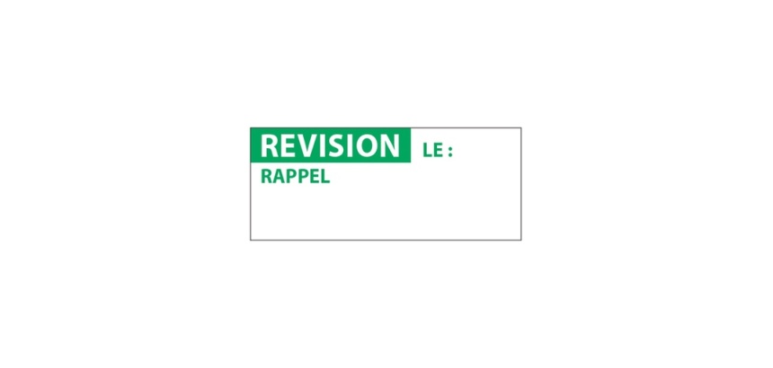 Étiquettes adhésives - Contrôle REVISION - 38x16 mm - 350 ex