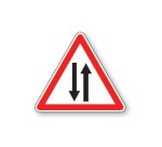 Panneau de danger A18 - Circulation deux sens Vinyle Souple Autocollant 200 mm