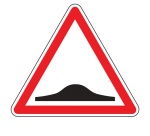 Panneau Danger - Ralentisseur Dos d'Âne - A2b Vinyle Souple Autocollant 200 mm