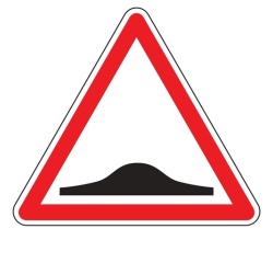 Panneau Danger - Ralentisseur Dos d'Âne - A2b Vinyle Souple Autocollant 200 mm
