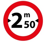 Panneau Prescription - Accès Interdit >2,50m - B11 Vinyle Souple Autocollant 200 mm