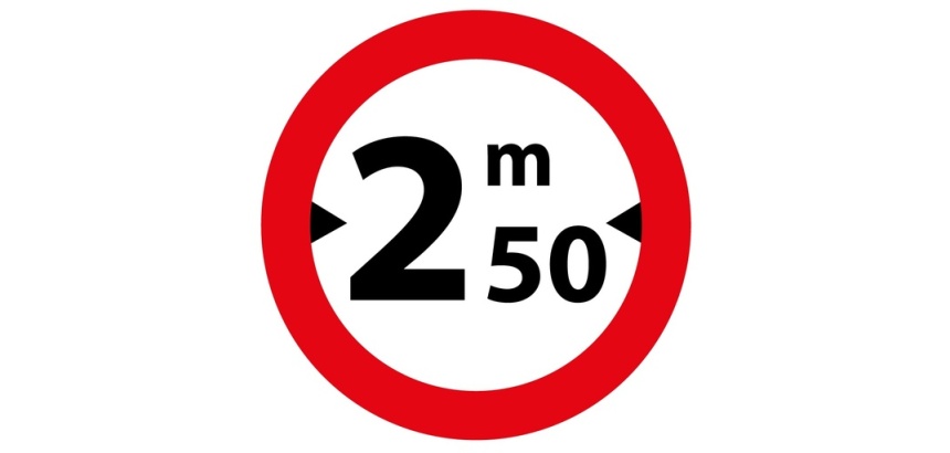 Panneau Prescription - Accès Interdit >2,50m - B11 Vinyle Souple Autocollant 200 mm