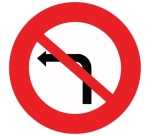 Panneau de prescription B2a - Interdit Tourner à Gauche Intersection